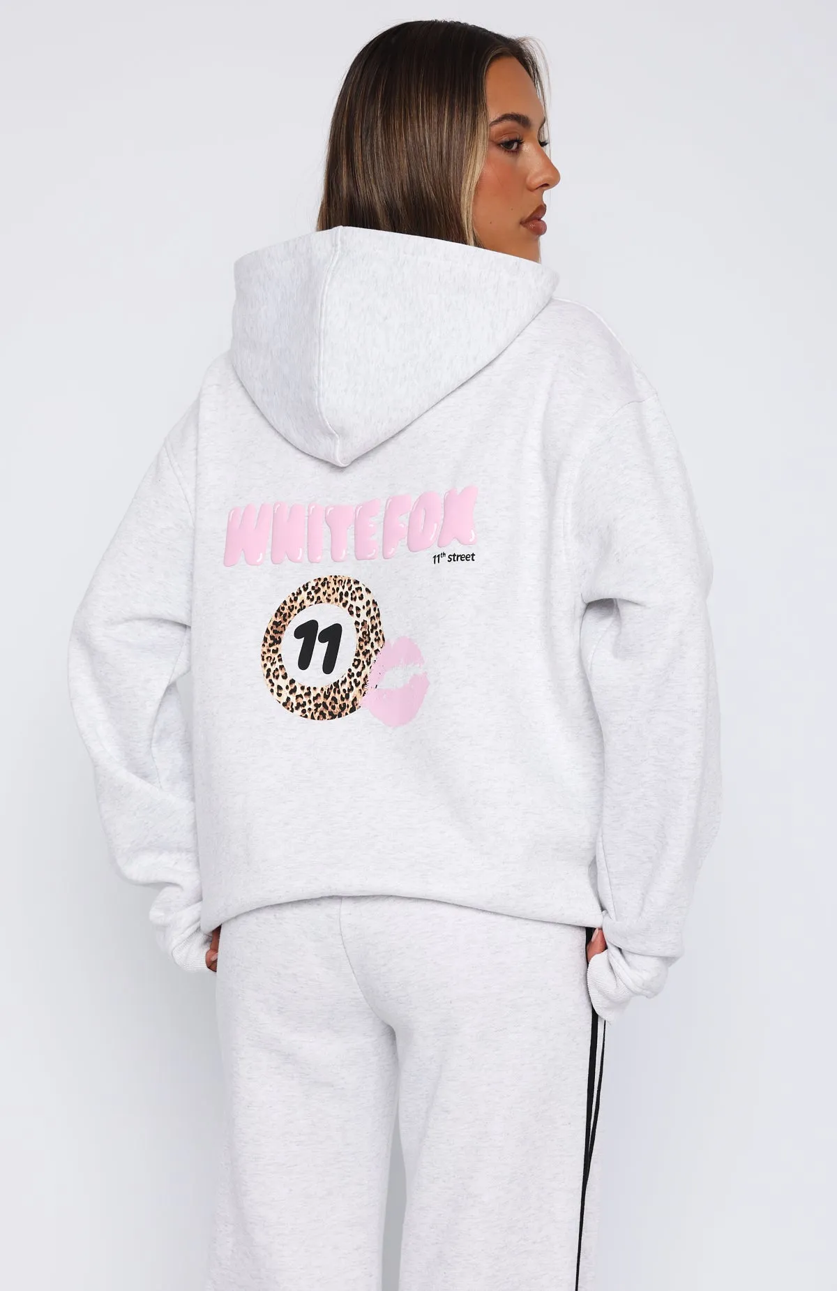 11th Street She's So Lucky Oversized Hoodie Leopard Splice