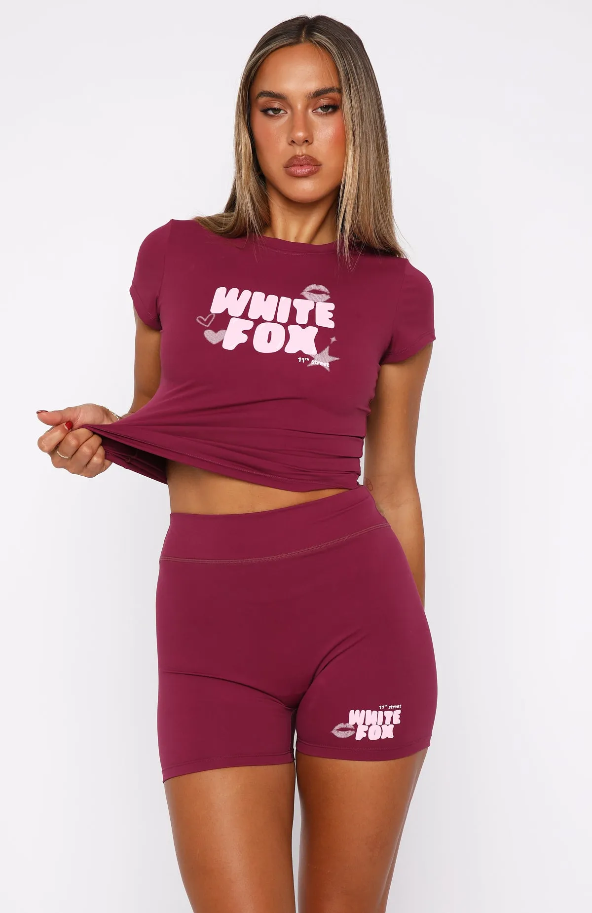 11th Street Sweet Kisses Bike Shorts Very Berry Travel Essential