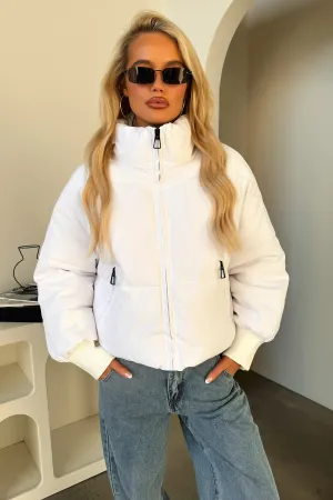 Ajax Puffer Jacket - White Everyday Layers