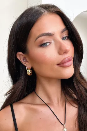 Akia Hoop Earrings - Gold Elegant evening accessories Stylish body accessories
