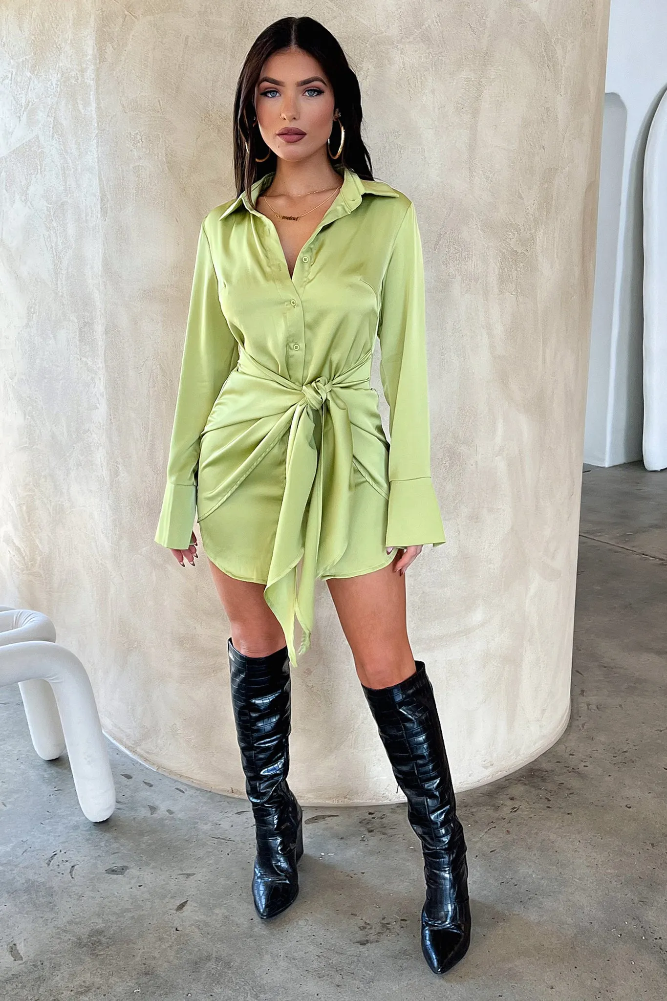 Alexa Dress - Green Chic Edge
