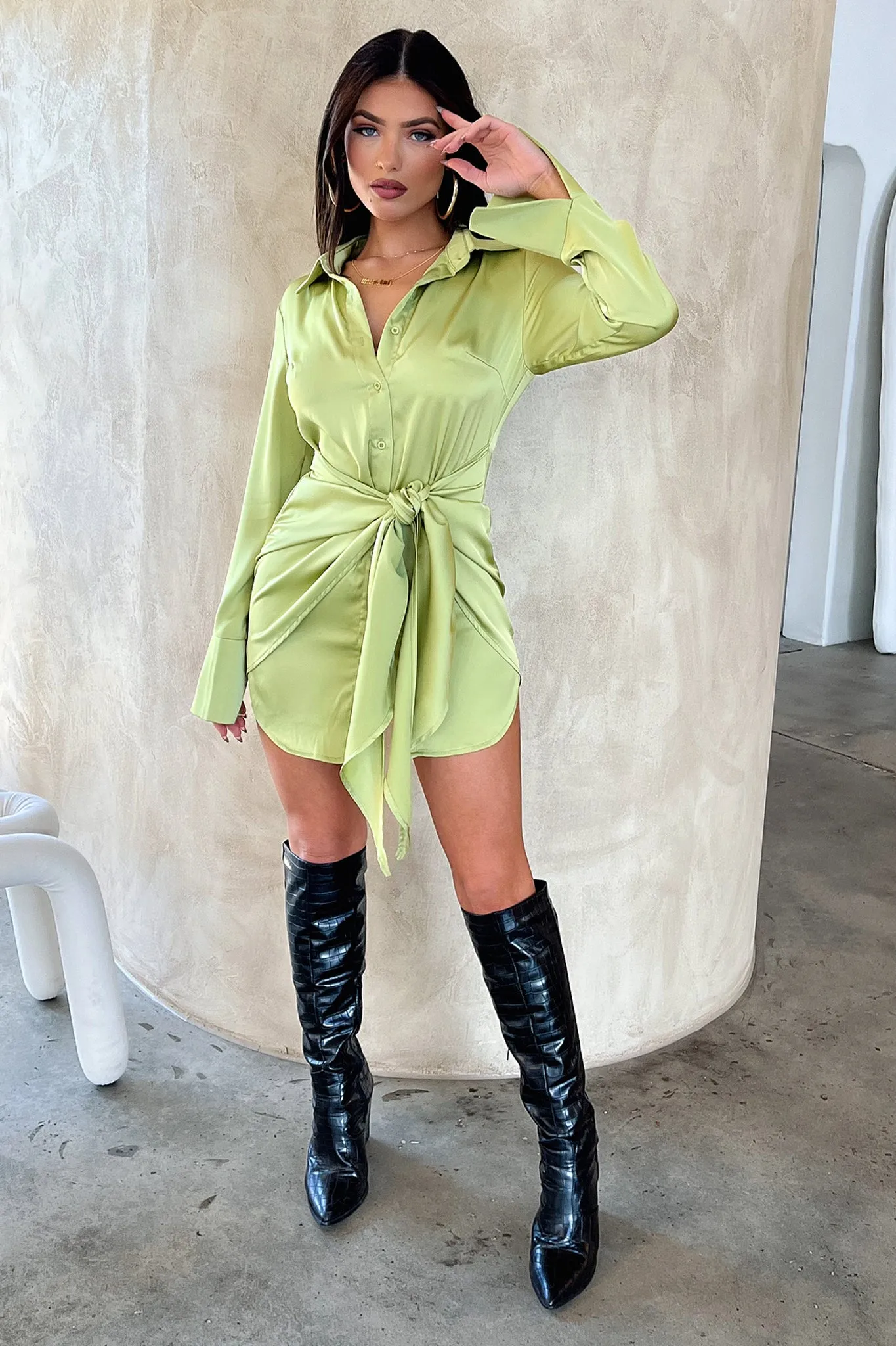 Alexa Dress - Green Chic Edge