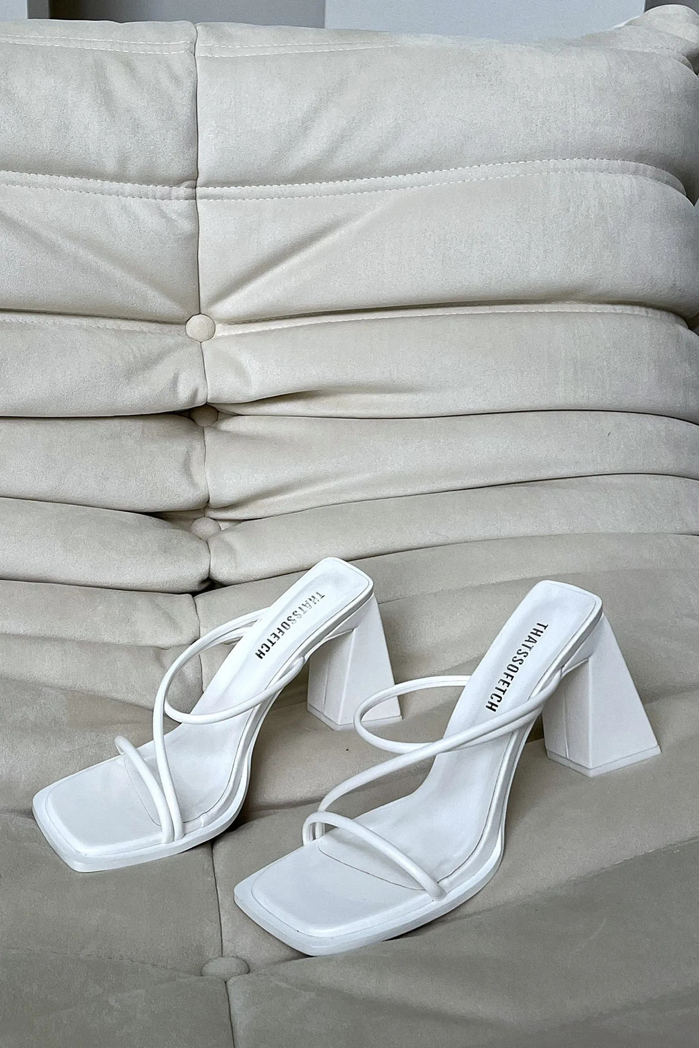 Alix Heels - White Shiny Bronze