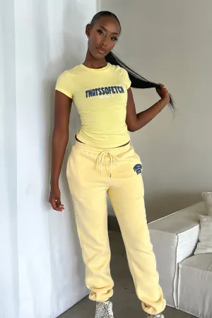 Series 5 Sweatpants - Yellow Rayon drape