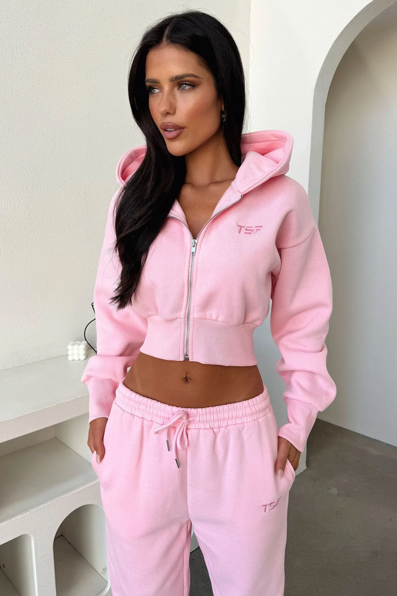 All Match Kaztek Cropped Jacket - Pink