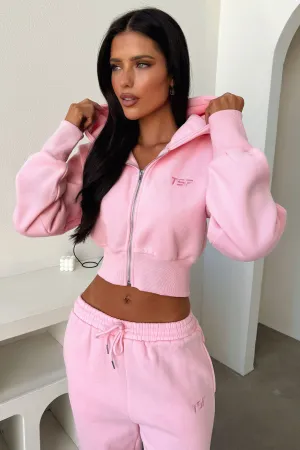 Skate Inspired Kaztek Cropped Jacket - Pink