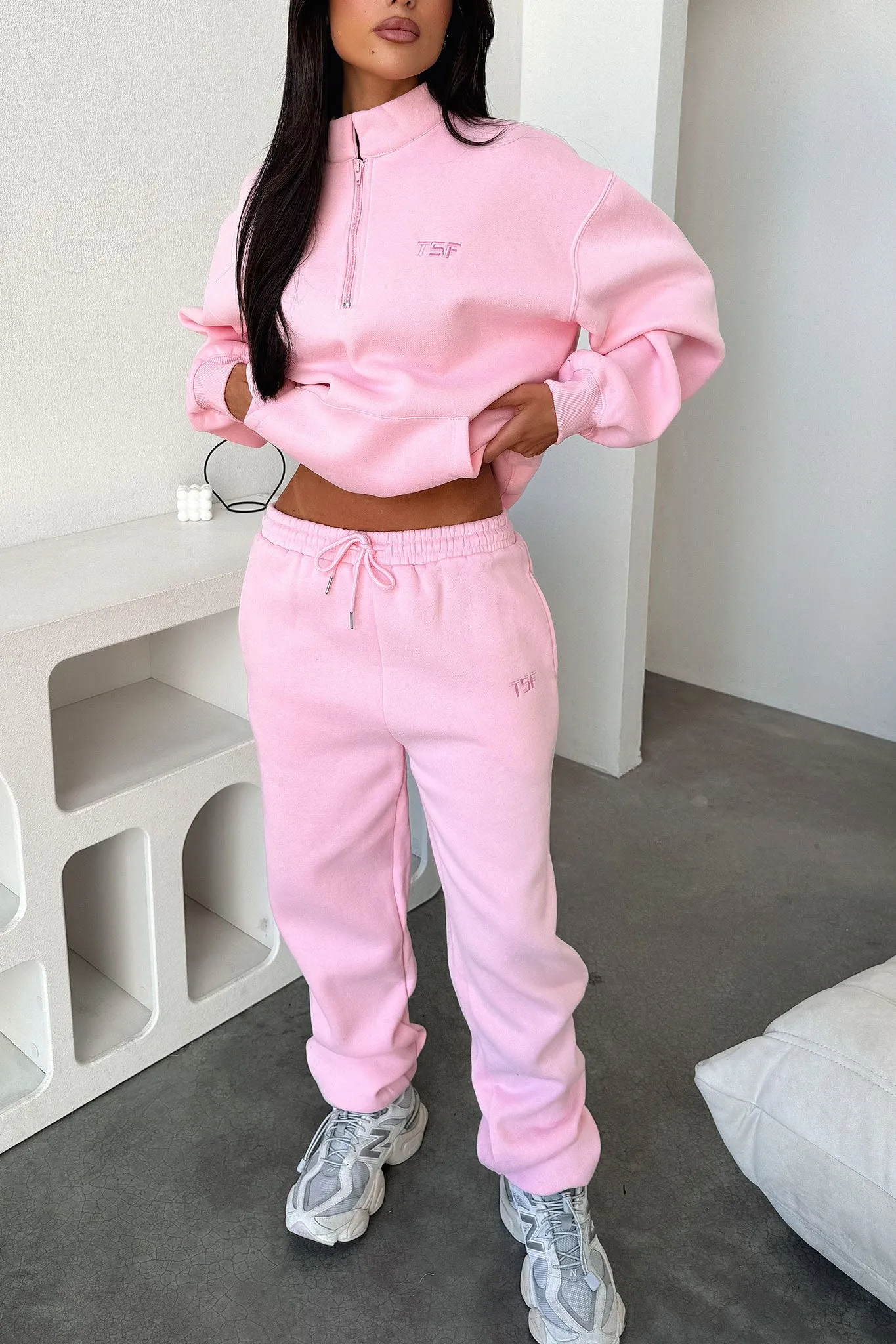 All Season Wear Kaztek Half Zip Sweater - Pink