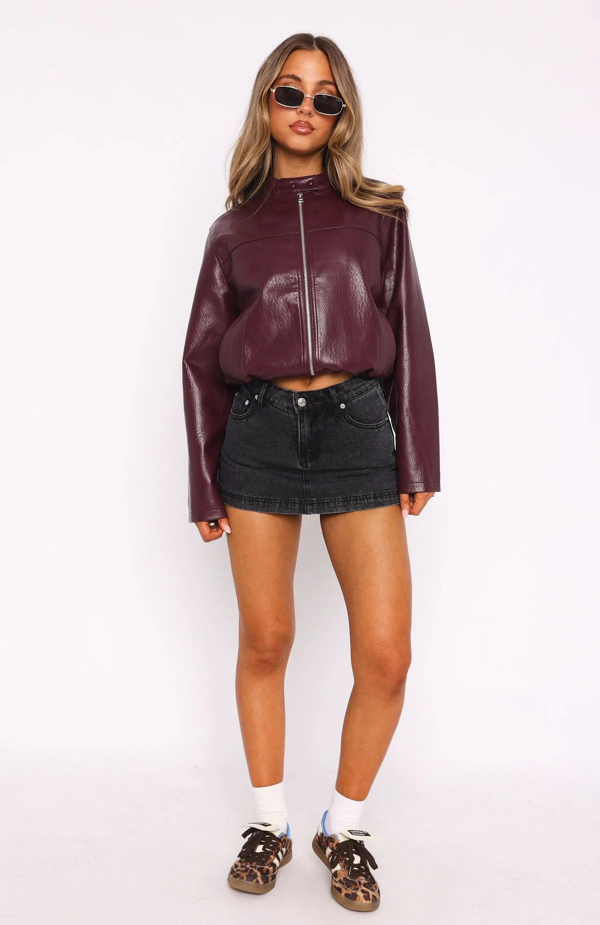 All Your Problems Denim Skort Black Acid black slimming