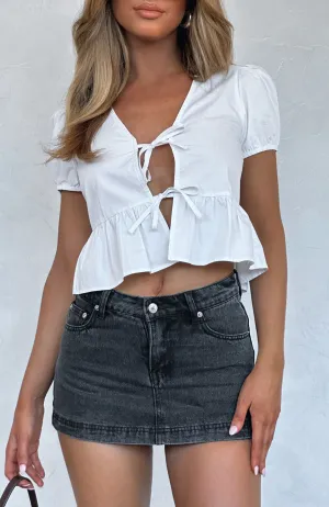 All Your Problems Denim Skort Black Acid Classic And Durable