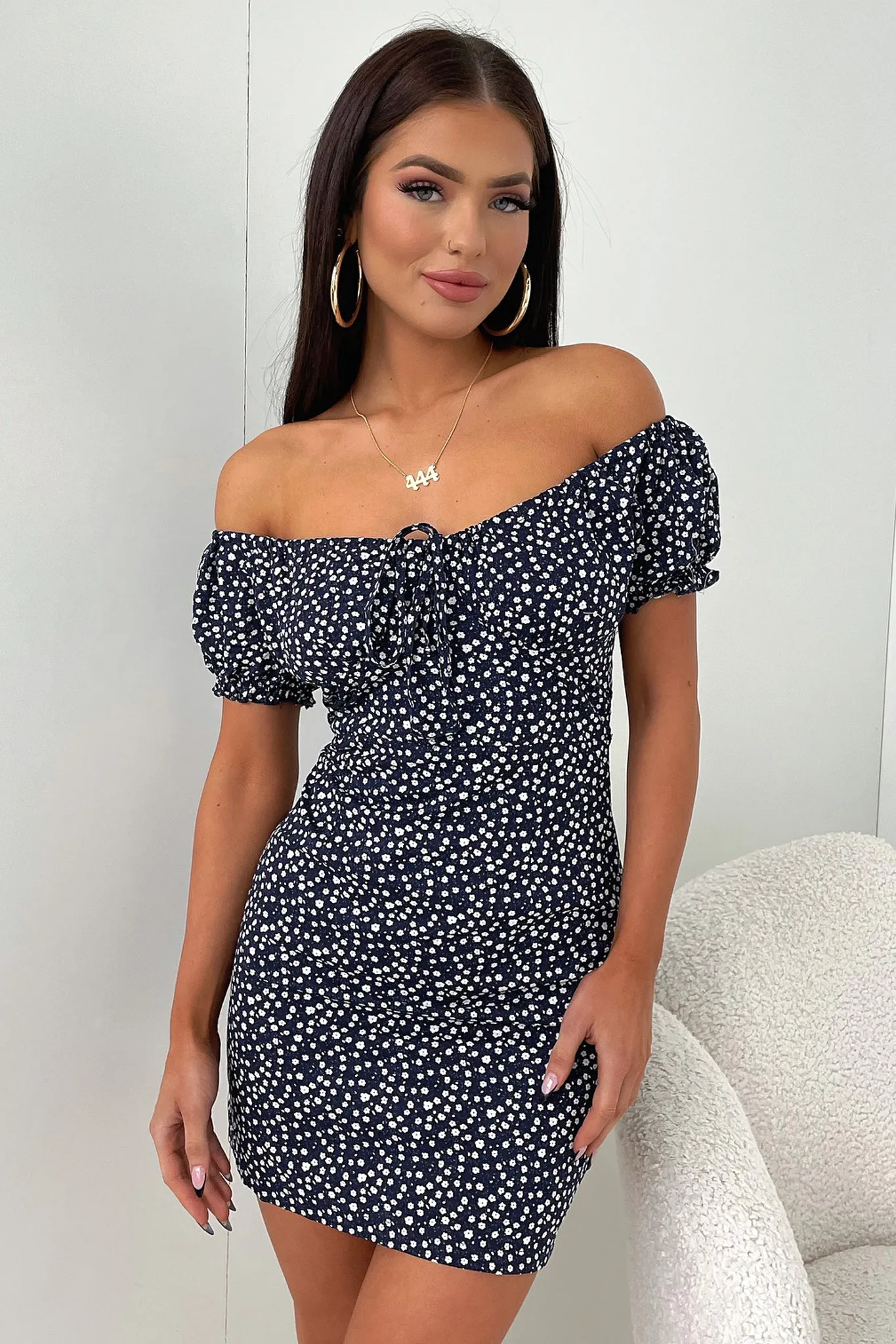Alma Dress - Navy Floral Day To Night