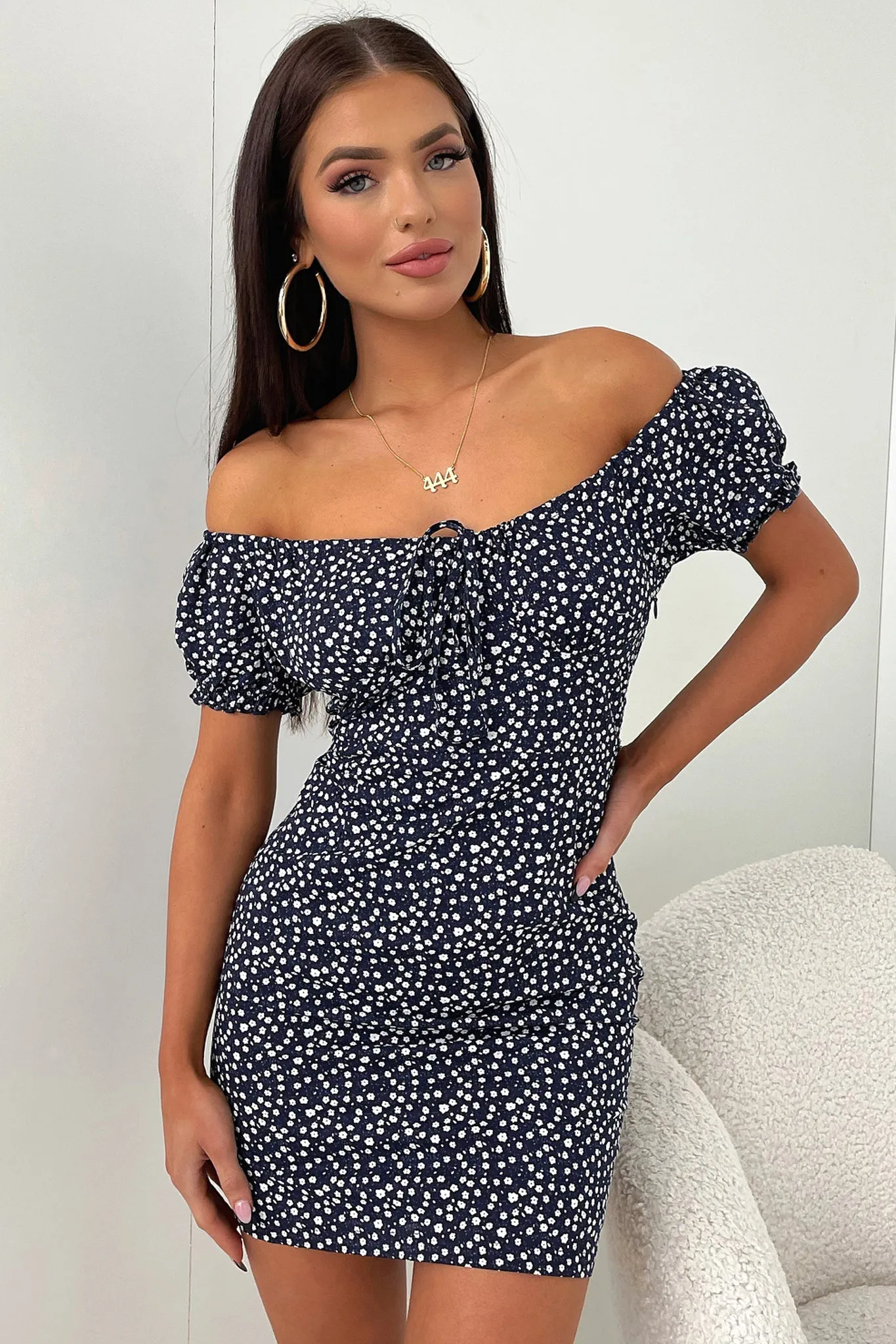 Alma Dress - Navy Floral Day To Night