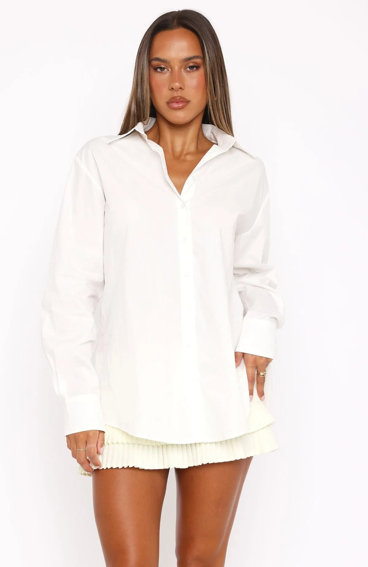 Always About Us Button Up Shirt White Quick Dry Gear