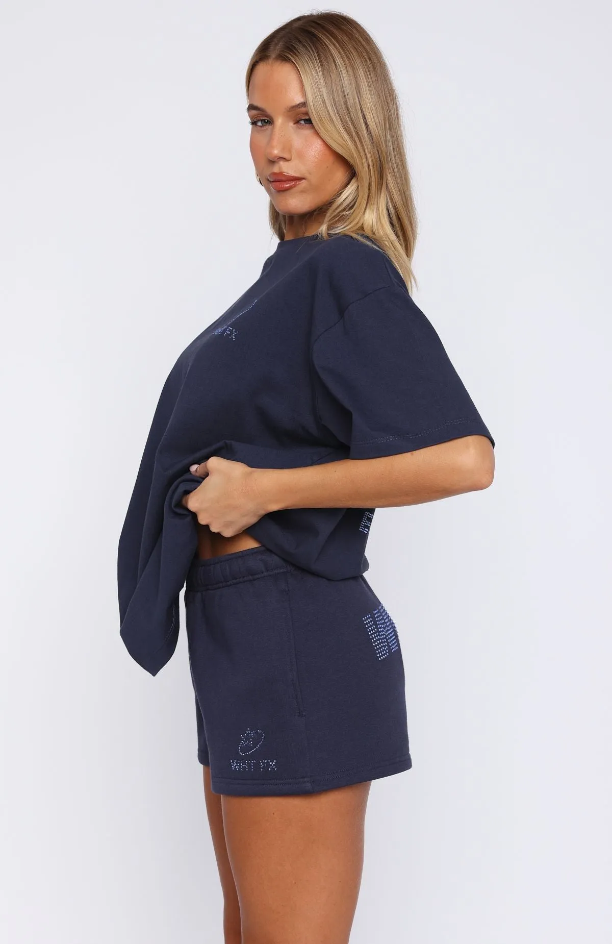 Always Shining Lounge Shorts Navy Single - layer