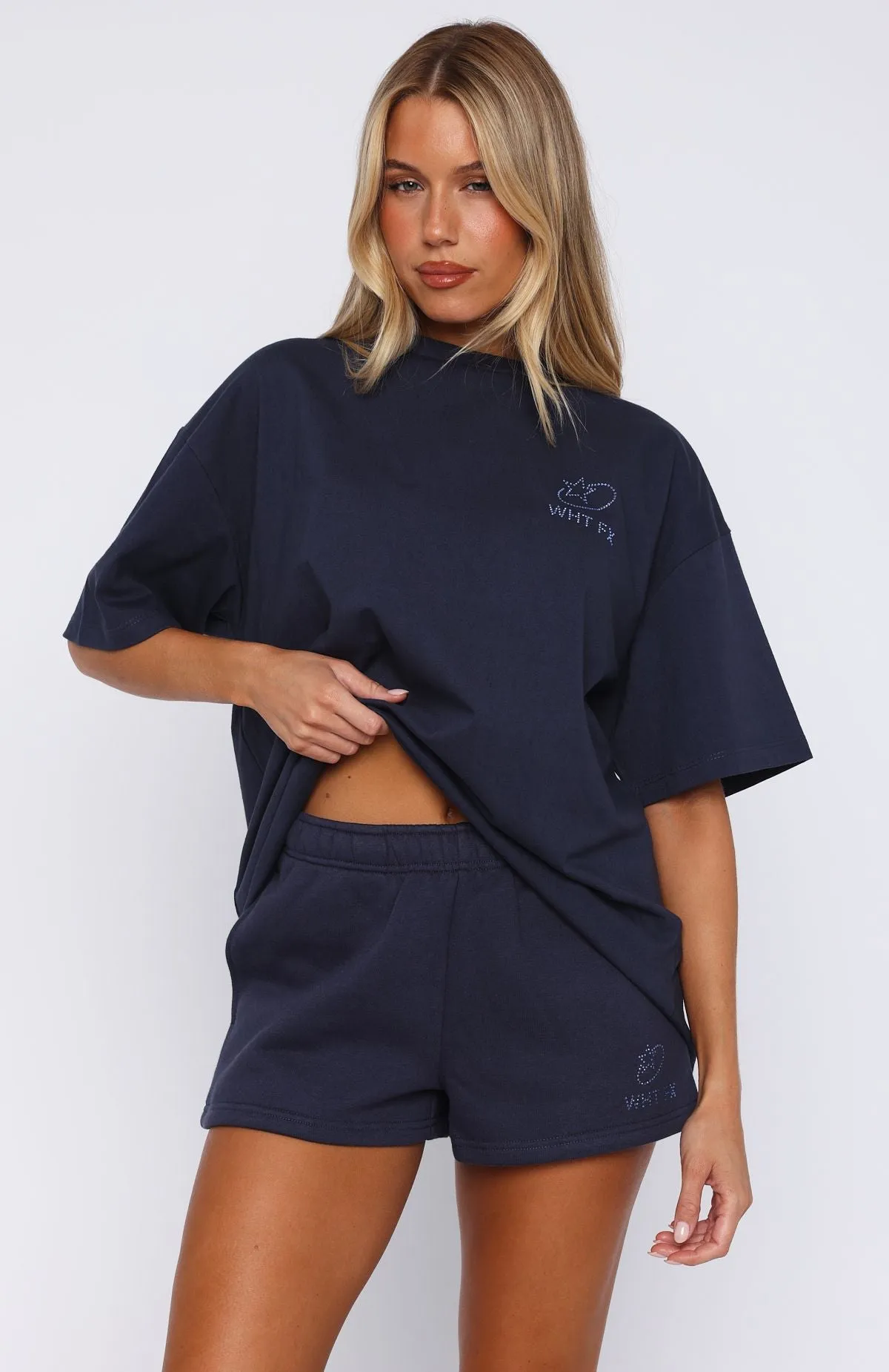 Always Shining Lounge Shorts Navy Single - layer