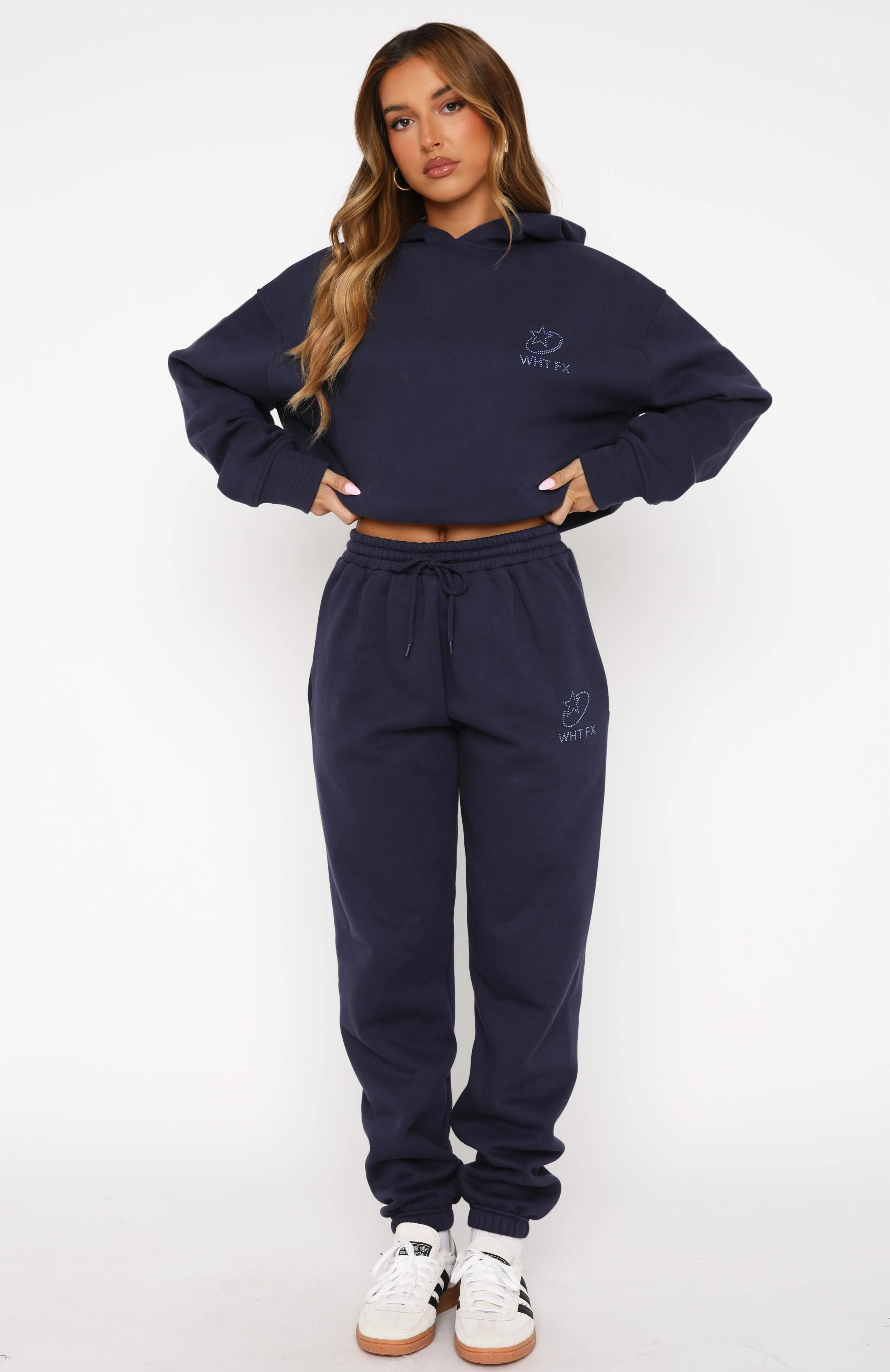 Always Shining Sweatpants Navy Clean Style