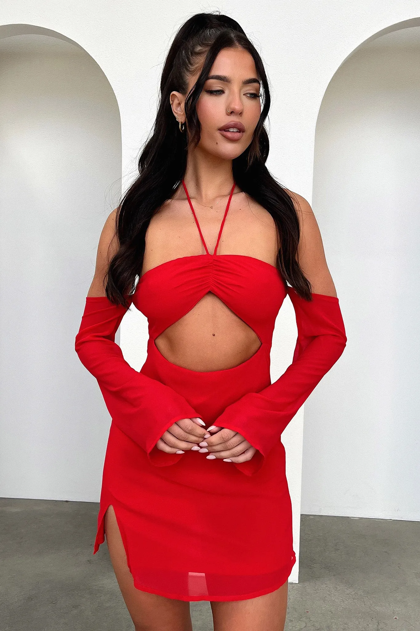 Alyria Dress - Red light layering