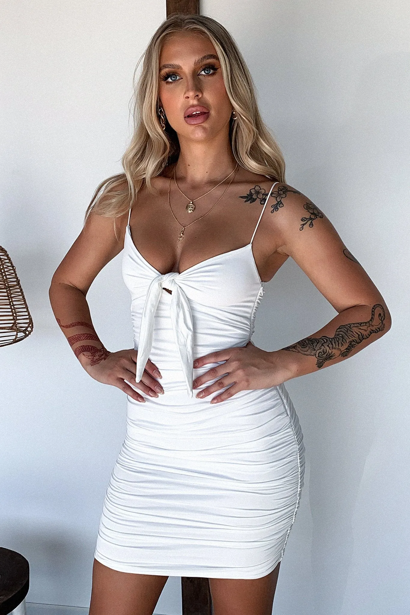 Aman Dress - White London Cool