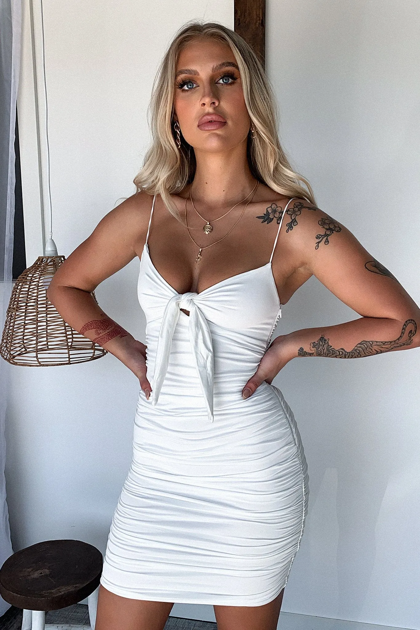 Aman Dress - White London Cool