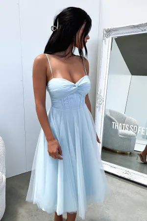 Resort Stay Relaxed fit for outings Angelique Dress - Blue