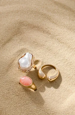 Creative gemstone settings Anita Ring Set Gold
