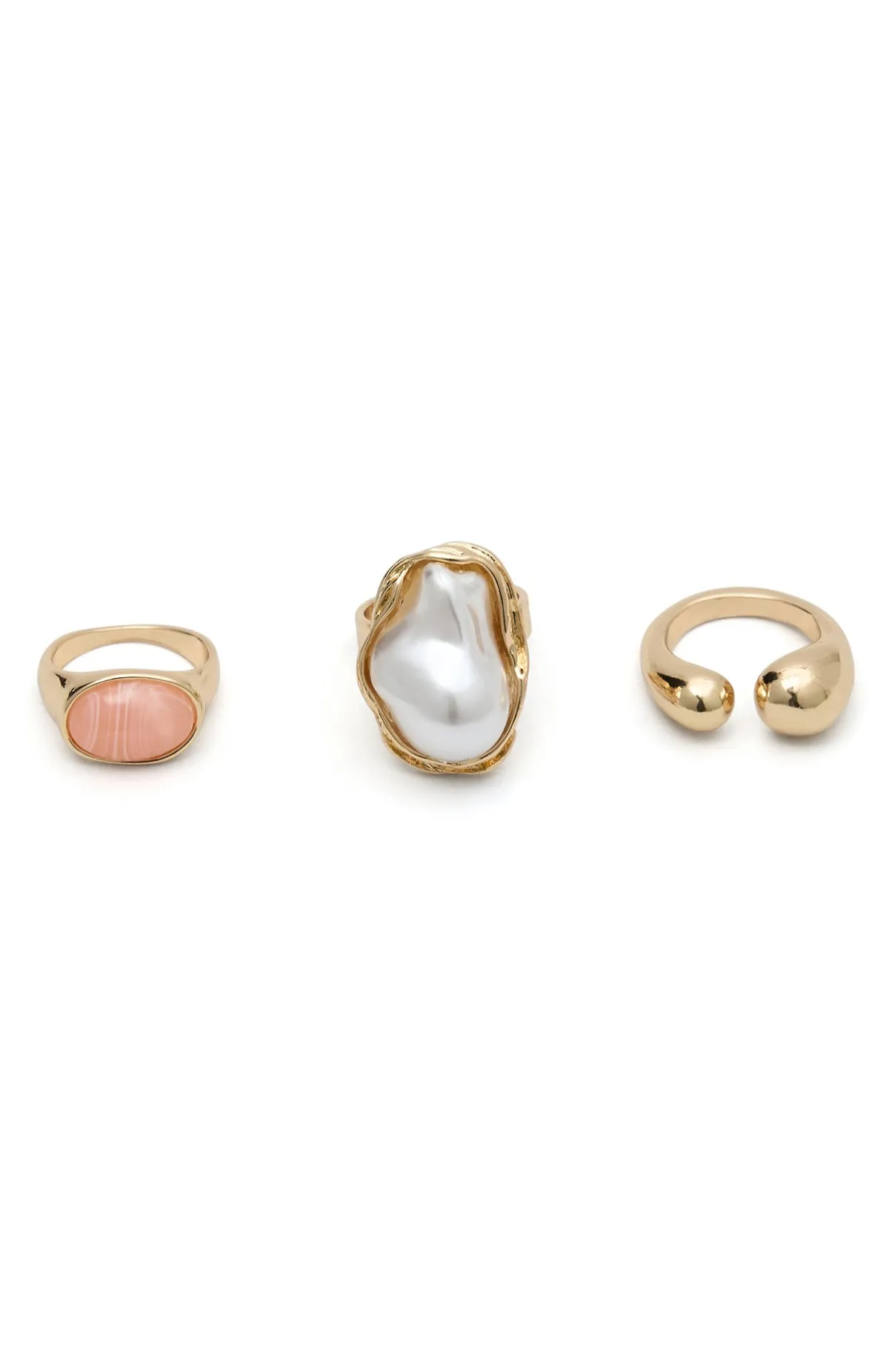 Anita Ring Set Gold Plated Rustproof