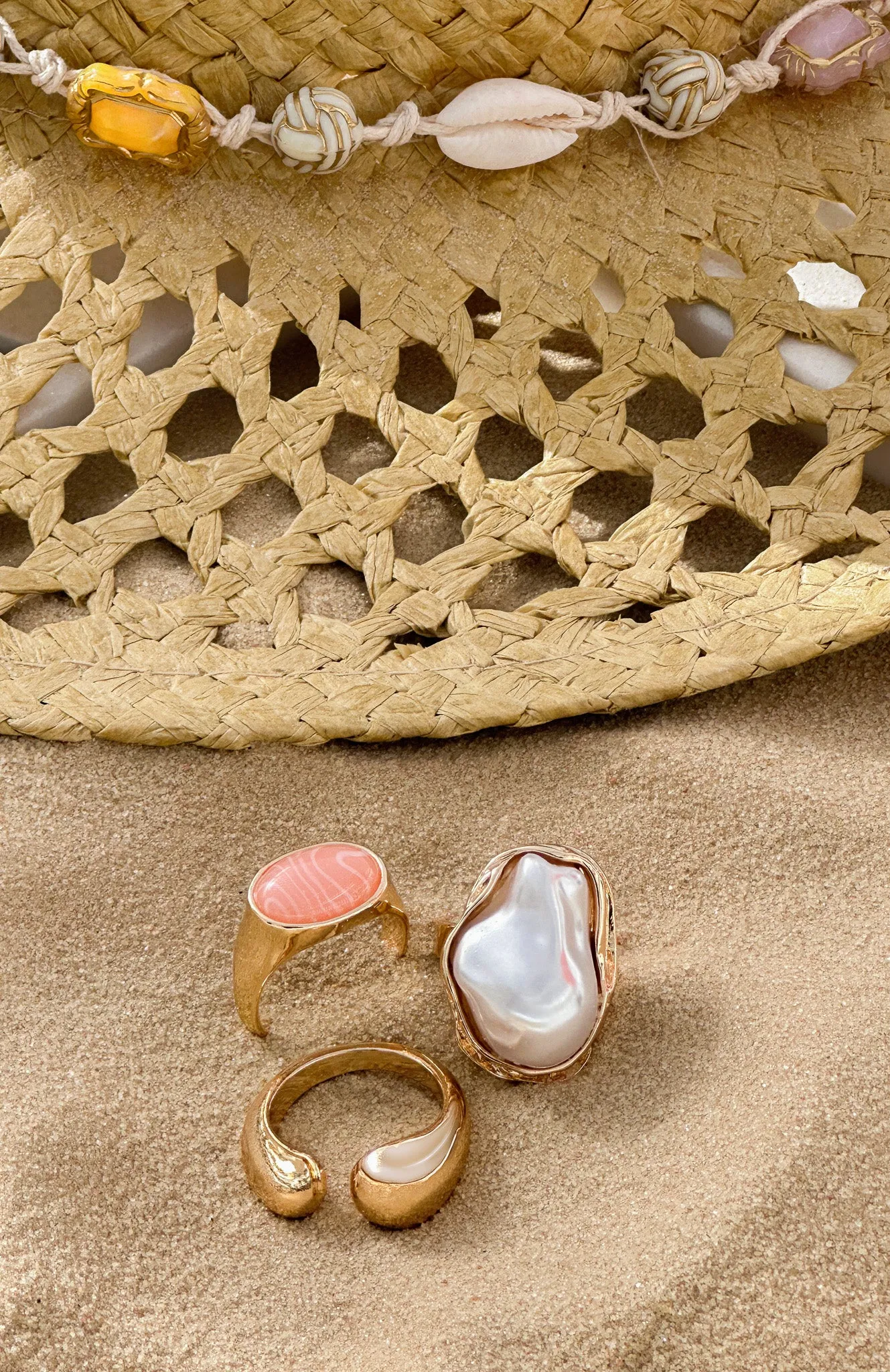 Anita Ring Set Gold Plated Rustproof