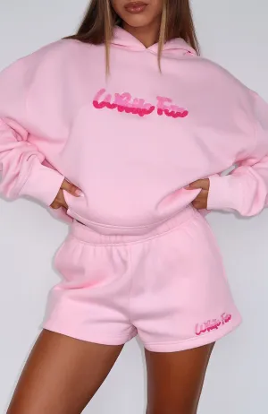 Sweet Lust Lounge Shorts Pink Adjustable Waist