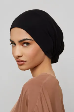Season Ready Weekend Style Bamboo Jersey Undercap - Black