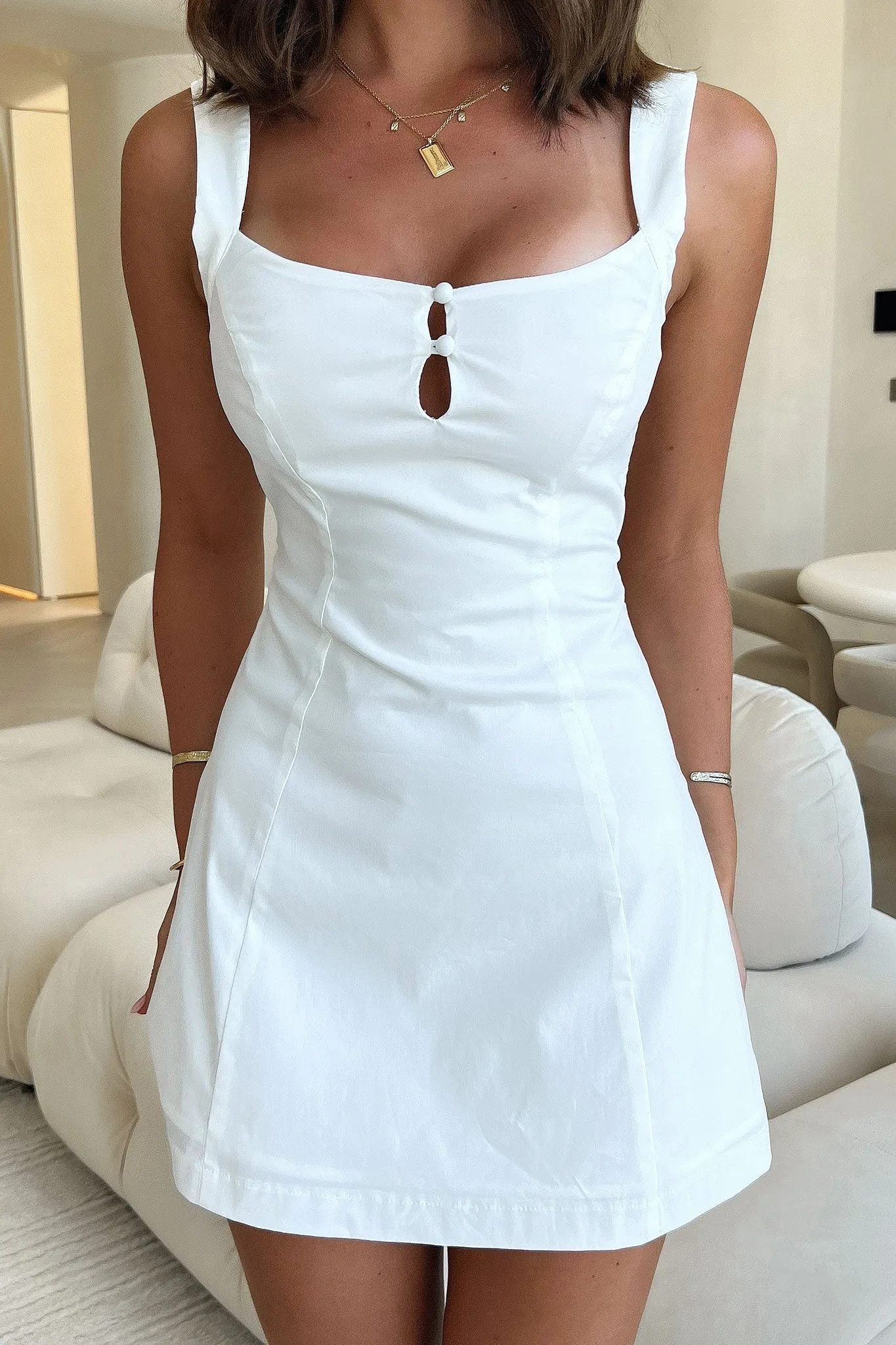 Arabella Mini Dress - White Luxe Mood