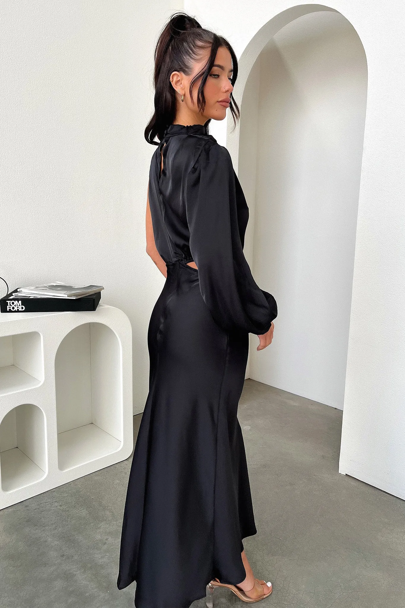 Atonia Midi Dress - Black Double Breasted
