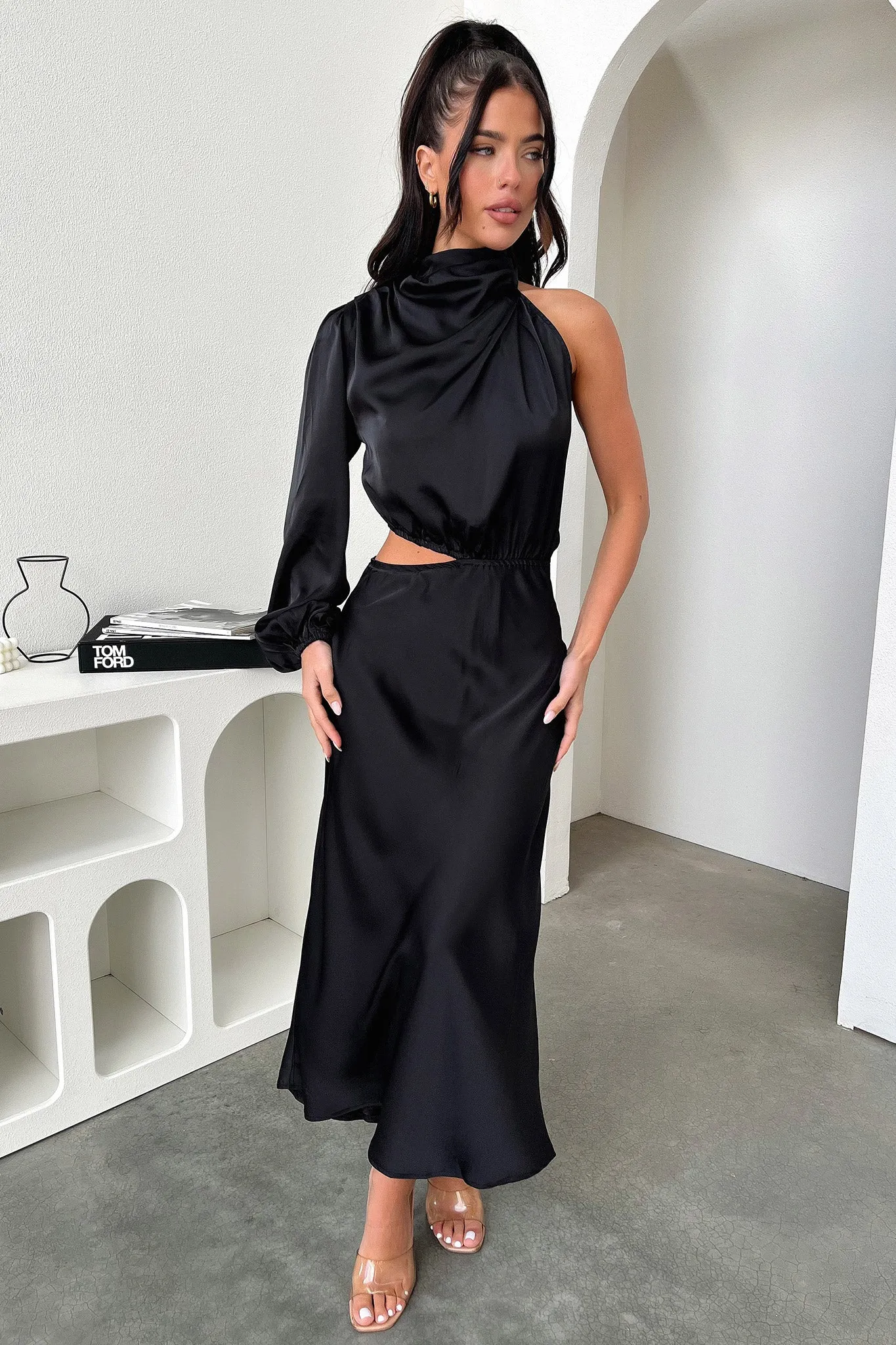 Atonia Midi Dress - Black Double Breasted