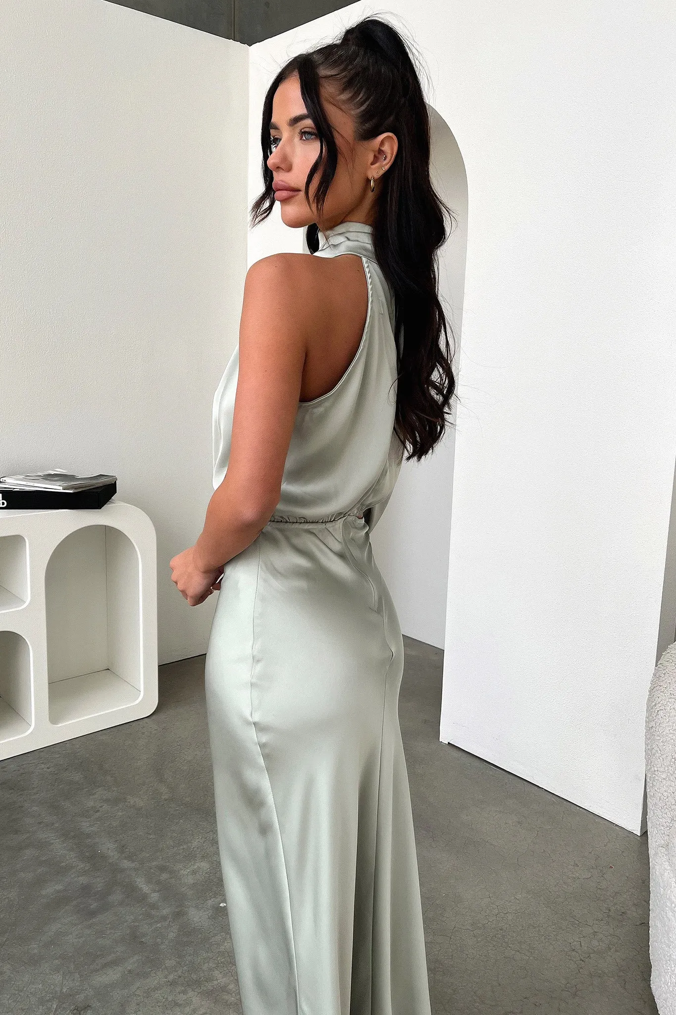 Atonia Midi Dress - Sage Brilliant Colors