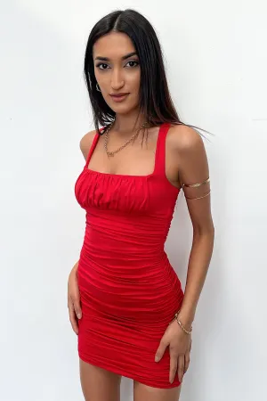 Autum Dress - Red Light and breezy mini Star Rush