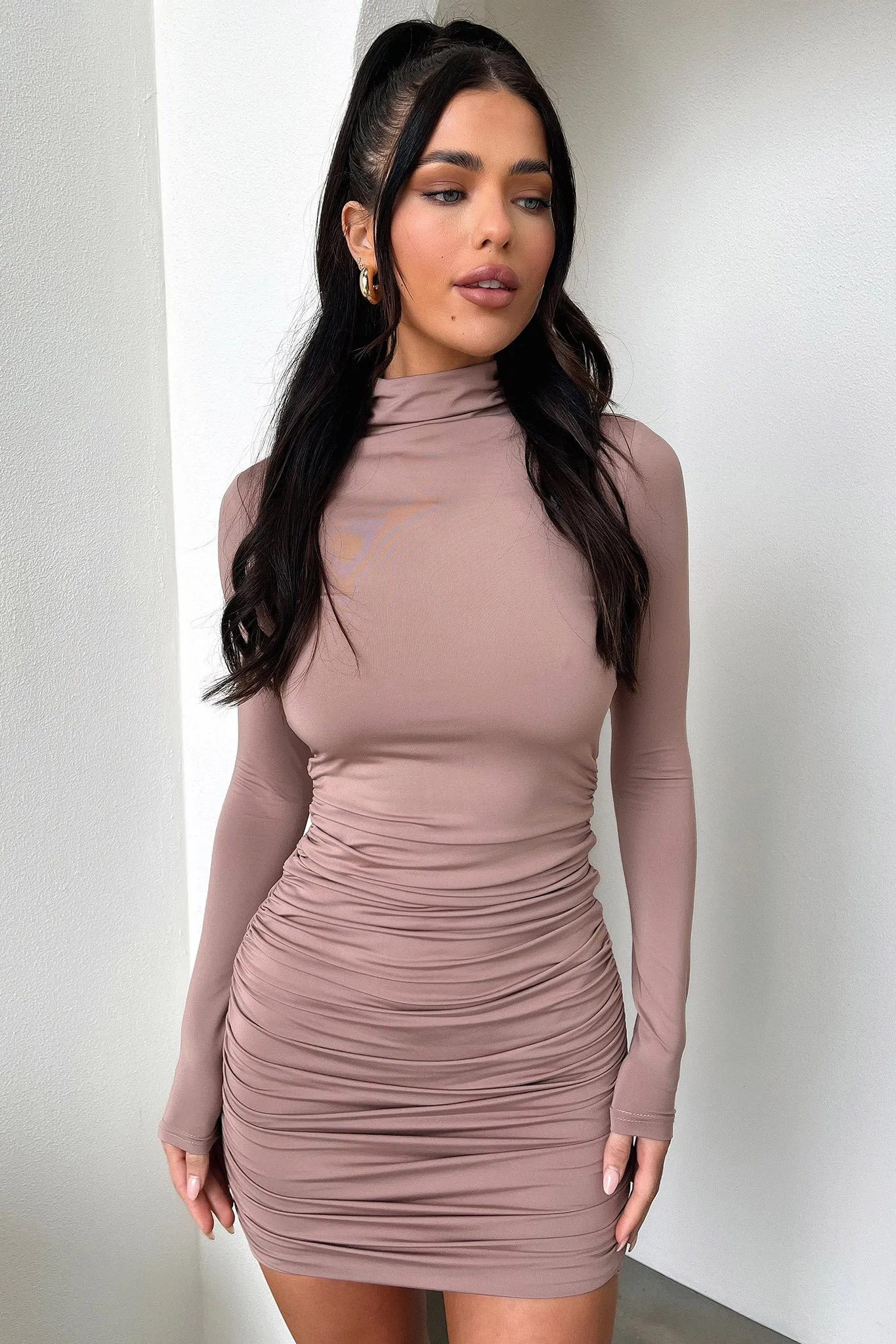 Avaya Dress - Brown Glow Starry