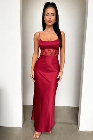 Azaria Maxi Dress - Red Denim Soft lightweight layering