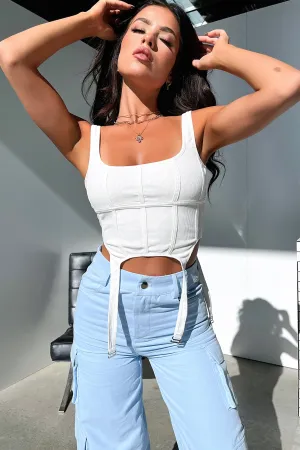 Azriel Corset - White Border - protection - worthy