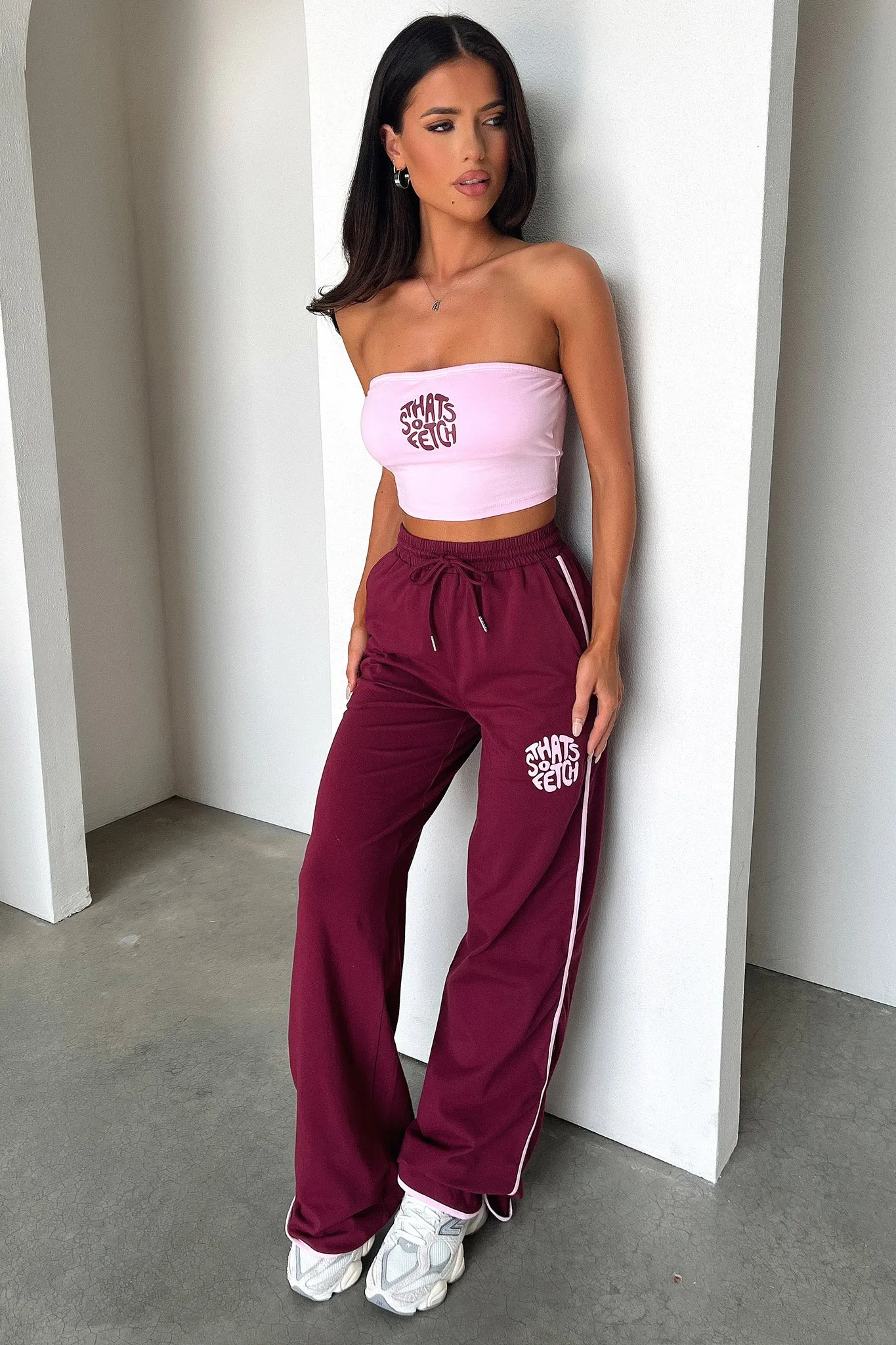 Beckham Bandeau Top - Pink Data - secure units