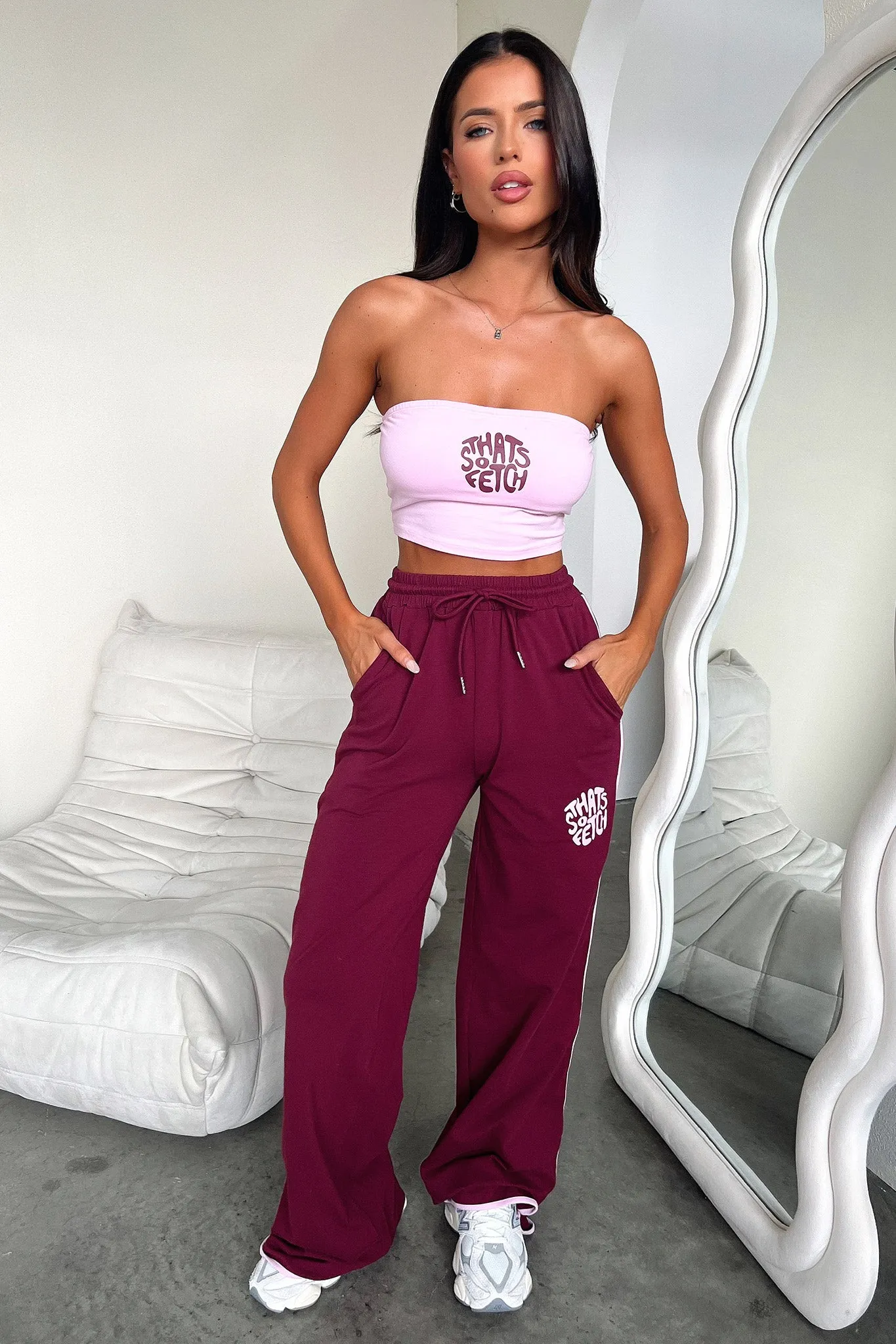 Beckham Bandeau Top - Pink Data - secure units