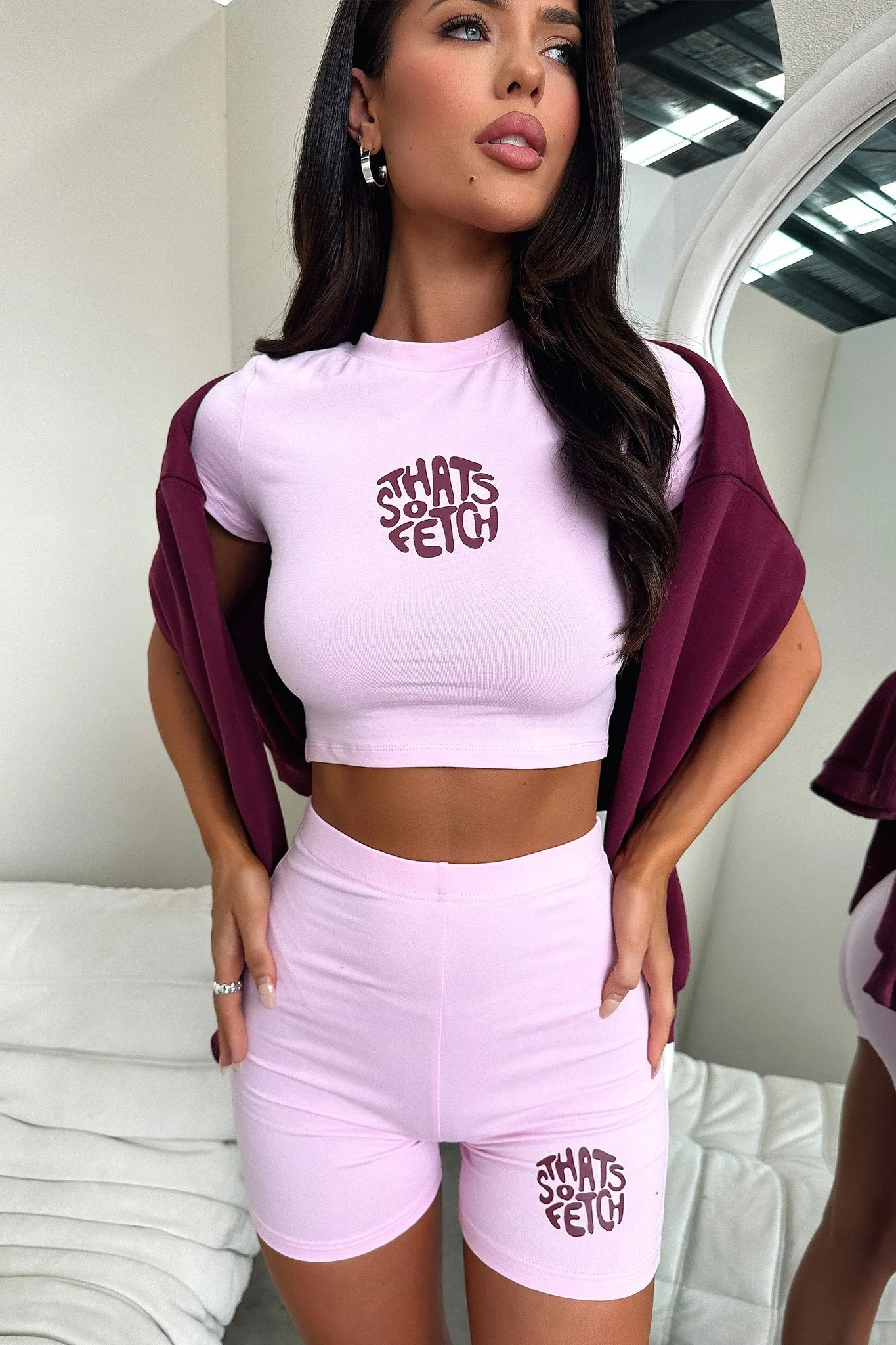 Beckham Bike Shorts - Pink Customizable