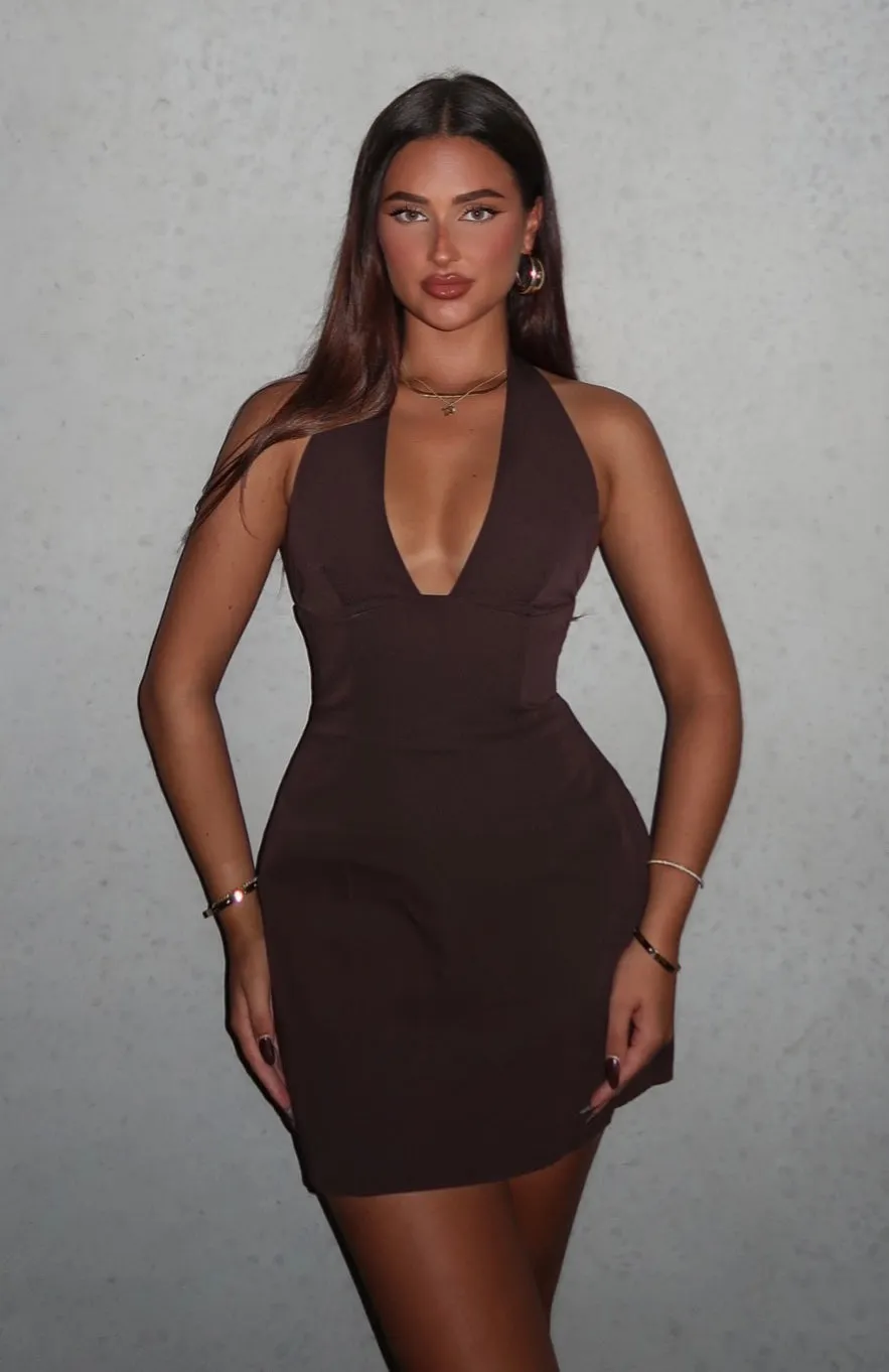 Feelings For You Mini Dress Chocolate Basic Warm