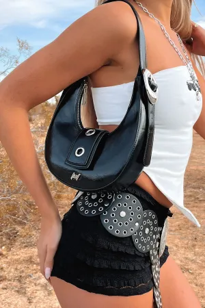 Blaze Shoulder Bag - Black Casual canvas tote