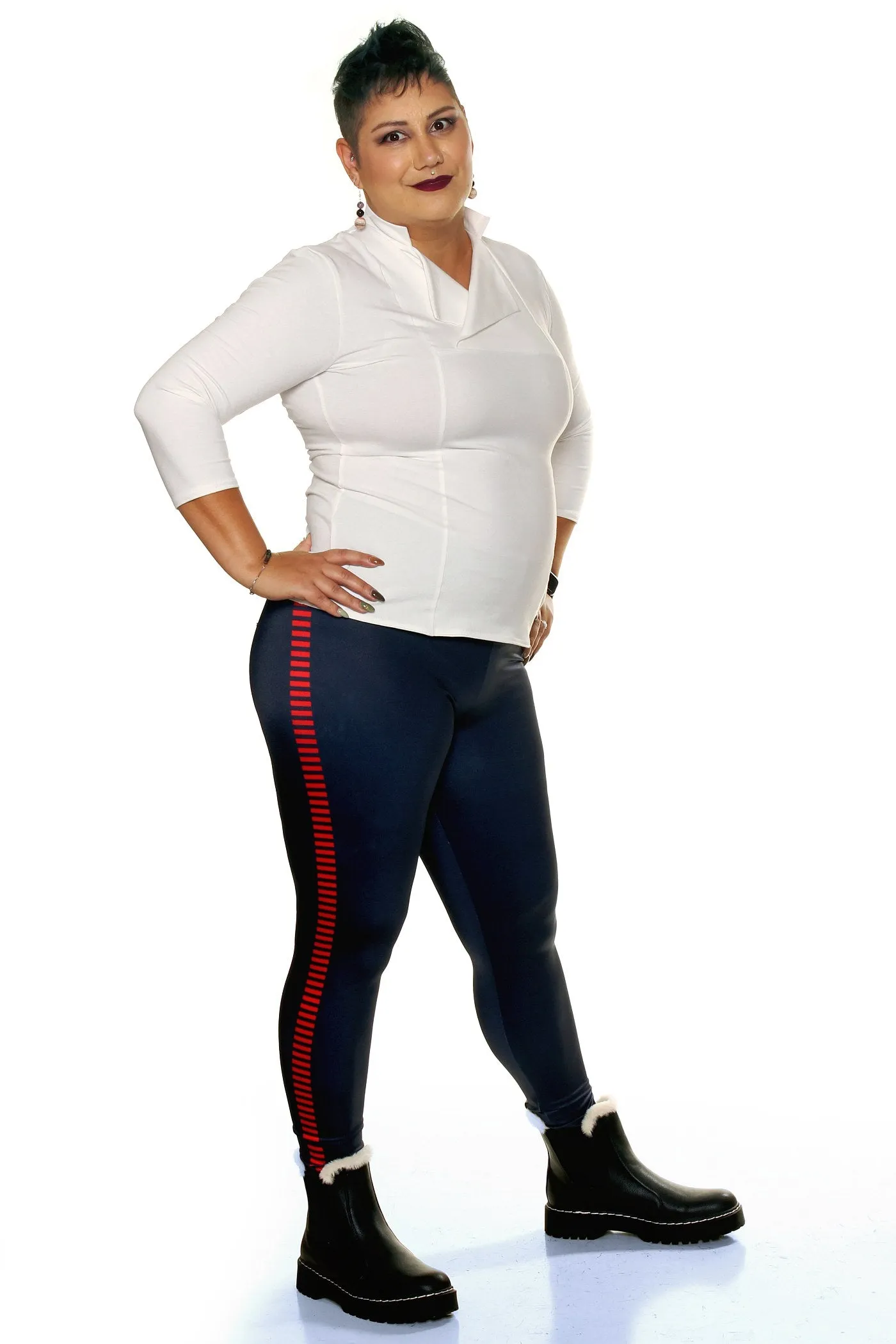 Bloodstripe Leggings - Red Fashion Appeal
