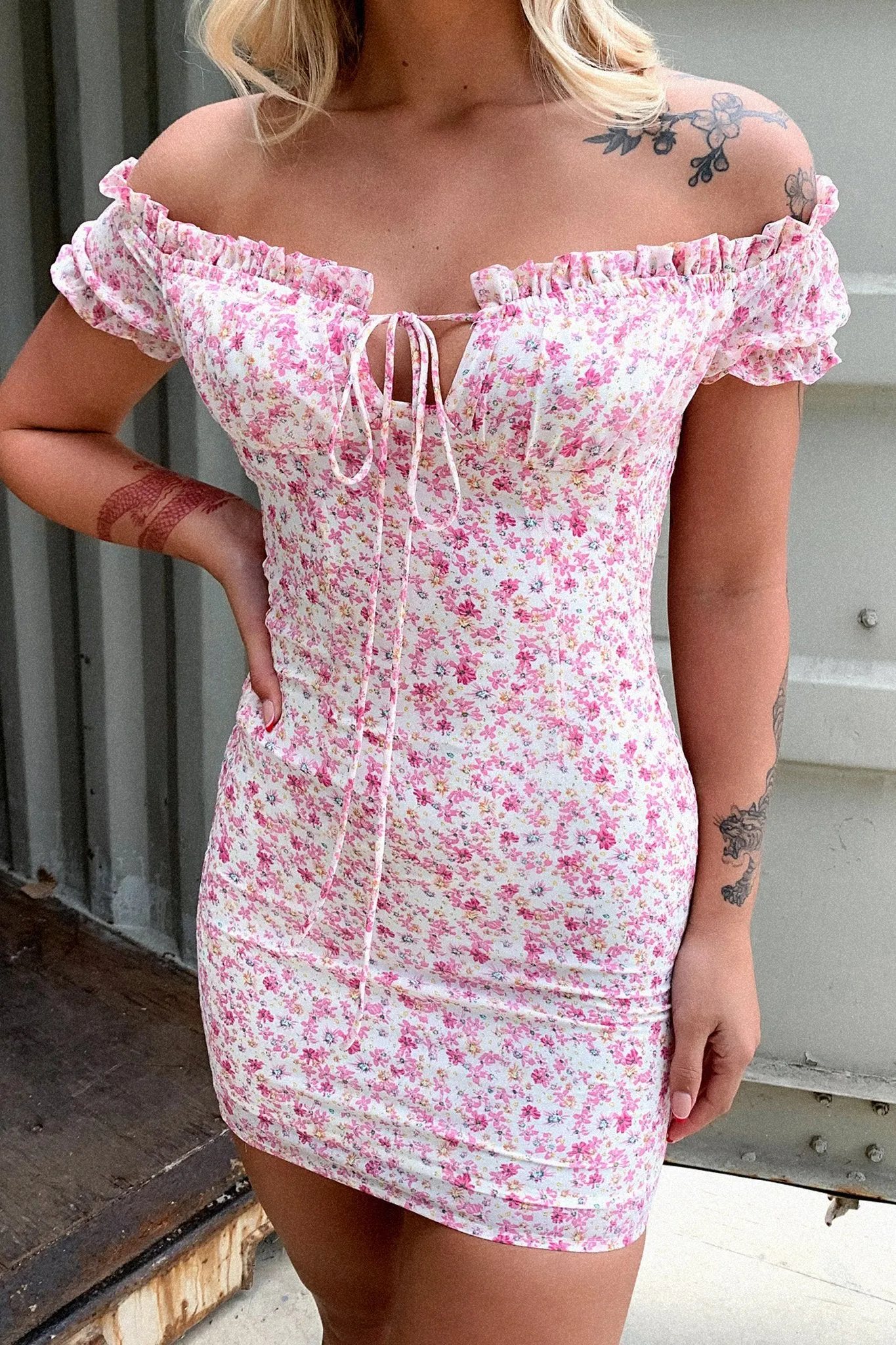 Boho Spirit Venice Dress - Pink Floral