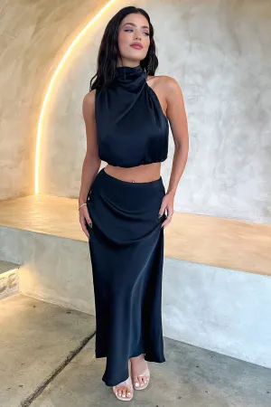 Santorini Maxi Skirt - Black Sophisticated Casual City Wear