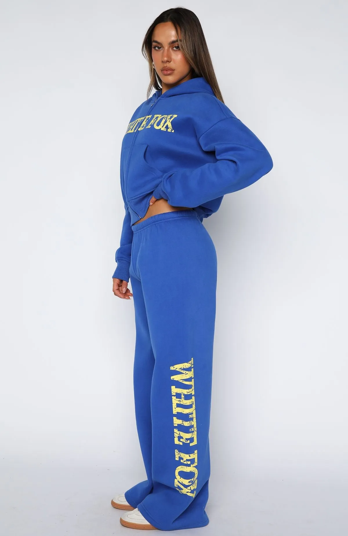 Brand New Start Wide Leg Sweatpants Electric Blue Premium Look