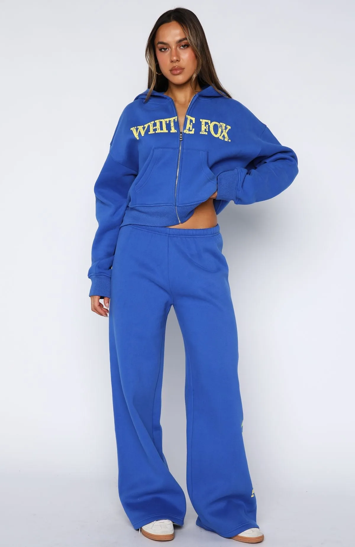 Brand New Start Wide Leg Sweatpants Electric Blue Premium Look