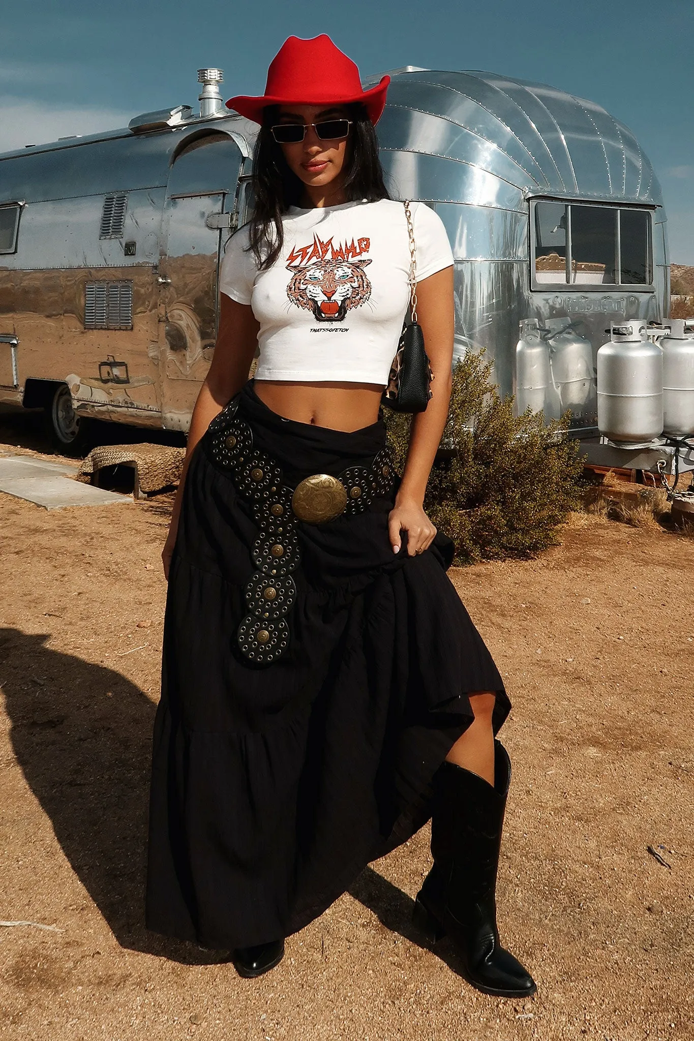 Breeze Maxi Skirt - Black color block