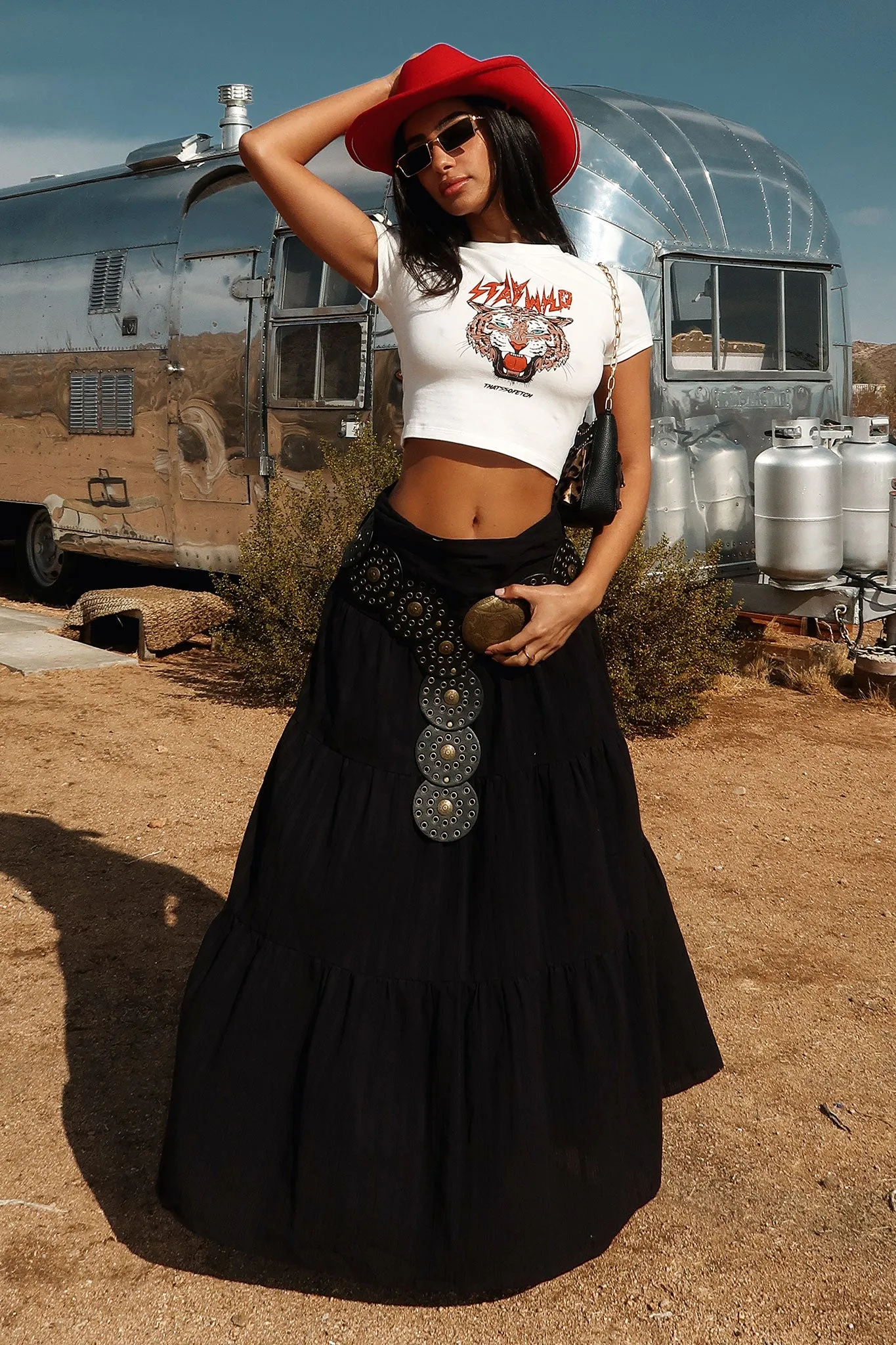Breeze Maxi Skirt - Black Durable Smart Edge