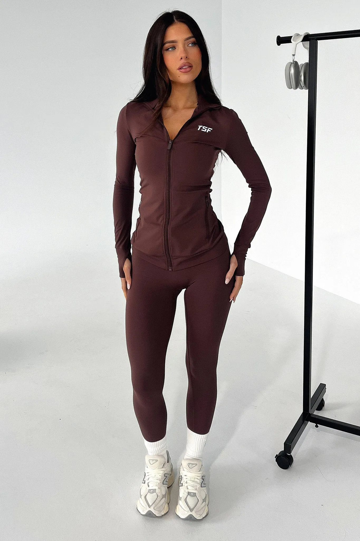 Brooks Zip Jacket - Brown Stylish Fit Form