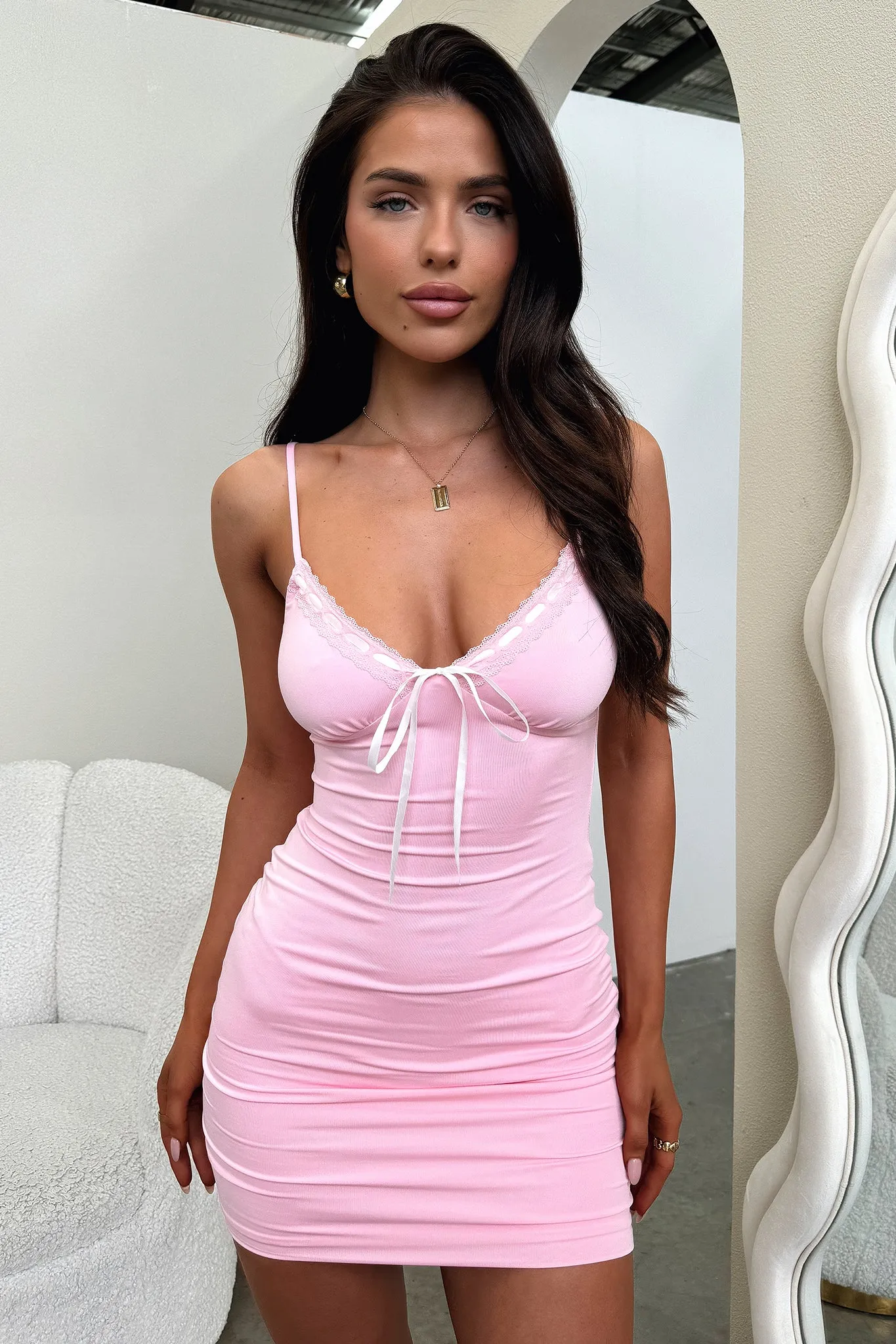 Hot Style Jaylah Mini Dress - Baby Pink